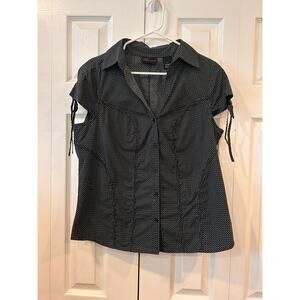 Torrid Polka Dot Button Down Blouse Size 1 (1X)